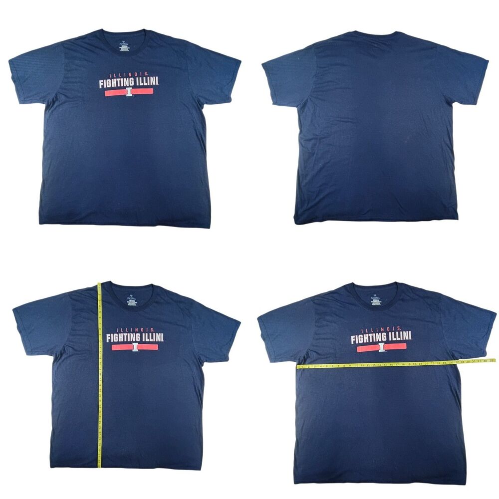 New Men's Illinois Shirt Size XXXL 3xl Fanatics Fighting Illini T-Shirt